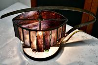 French Arts & Crafts Amethyst Leaded Glass Table Lamp (4 of 9) French Arts & Crafts Amethyst Leaded Glass Table Lamp (4 of 9)