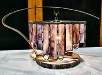 French Arts & Crafts Amethyst Leaded Glass Table Lamp (5 of 9) French Arts & Crafts Amethyst Leaded Glass Table Lamp (5 of 9)