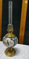 French Napoleon III Ceramic Oil Lamp Decorated with Birds & Flowers (2 of 5) French Napoleon III Ceramic Oil Lamp Decorated with Birds & Flowers (2 of 5)