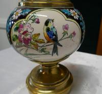 French Napoleon III Ceramic Oil Lamp Decorated with Birds & Flowers (5 of 5) French Napoleon III Ceramic Oil Lamp Decorated with Birds & Flowers (5 of 5)