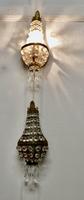 Pair of French Brass & Crystal Chandelier Wall Lamps (4 of 5) Pair of French Brass & Crystal Chandelier Wall Lamps (4 of 5)