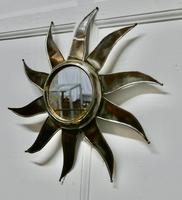 French Retro Sunburst Industrial Look Polished Steel Mirror (4 of 5) French Retro Sunburst Industrial Look Polished Steel Mirror (4 of 5)