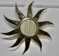 French Retro Sunburst Industrial Look Polished Steel Mirror (2 of 5) French Retro Sunburst Industrial Look Polished Steel Mirror (2 of 5)