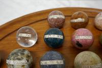 Set of French Marble Orbs on a Turned Solitaire Board (3 of 9) Set of French Marble Orbs on a Turned Solitaire Board (3 of 9)