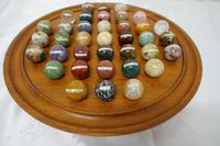 Set of French Marble Orbs on a Turned Solitaire Board (2 of 9) Set of French Marble Orbs on a Turned Solitaire Board (2 of 9)