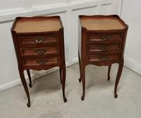 Pair of French. 3 Drawer Cherrywood Bedside Cabinets (2 of 4) Pair of French. 3 Drawer Cherrywood Bedside Cabinets (2 of 4)