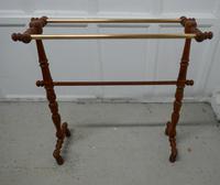 French Oak and Brass Towel Rail (7 of 7) French Oak and Brass Towel Rail (7 of 7)