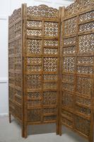 Large North African Carved Pierced 3 Fold Screen (4 of 4) Large North African Carved Pierced 3 Fold Screen (4 of 4)