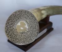 Silver Mounted Horn Desk Ornament (3 of 8) Silver Mounted Horn Desk Ornament (3 of 8)