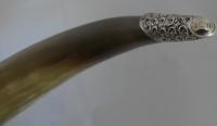 Silver Mounted Horn Desk Ornament (7 of 8) Silver Mounted Horn Desk Ornament (7 of 8)