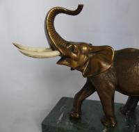 Lovely Antique Bronze Elephant on Marble Base (2 of 6) Lovely Antique Bronze Elephant on Marble Base (2 of 6)