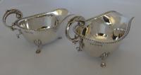Pair of Silver Sauce Boats, Boxed, Birmingham 1932 (3 of 8) Pair of Silver Sauce Boats, Boxed, Birmingham 1932 (3 of 8)