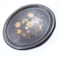 Regency Hand Painted Toleware Oval Tray (2 of 6) Regency Hand Painted Toleware Oval Tray (2 of 6)