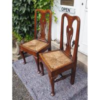 Pair of Early Georgian Oak Cab Leg Chairs (2 of 7) Pair of Early Georgian Oak Cab Leg Chairs (2 of 7)