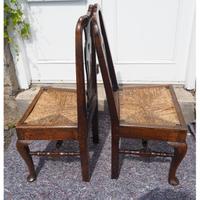 Pair of Early Georgian Oak Cab Leg Chairs (3 of 7) Pair of Early Georgian Oak Cab Leg Chairs (3 of 7)