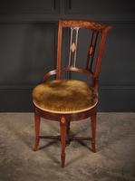 Mahogany Marquetry Inlaid Revolving Harpists Chair (5 of 12) Mahogany Marquetry Inlaid Revolving Harpists Chair (5 of 12)