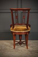 Mahogany Marquetry Inlaid Revolving Harpists Chair (8 of 12) Mahogany Marquetry Inlaid Revolving Harpists Chair (8 of 12)