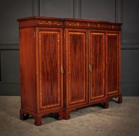 Magnificent Marquetry Inlaid Breakfront Bookcase (2 of 12) Magnificent Marquetry Inlaid Breakfront Bookcase (2 of 12)