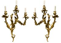 Pair of French Ormolu Wall Sconces (2 of 6) Pair of French Ormolu Wall Sconces (2 of 6)