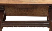 Swiss Cherrywood Marriage Table Dated 1804 (6 of 6) Swiss Cherrywood Marriage Table Dated 1804 (6 of 6)