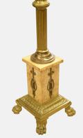Brass & Sienna Marble Standard Lamp c.1910 (3 of 4) Brass & Sienna Marble Standard Lamp c.1910 (3 of 4)