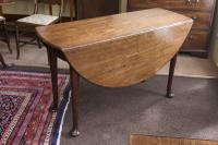 George III Red Walnut 'Virginia Walnut' Pad Foot Drop-Leaf Table (2 of 3) George III Red Walnut 'Virginia Walnut' Pad Foot Drop-Leaf Table (2 of 3)