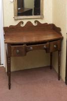 Elegant George III Bow Front Side Table with 3 Drawers (2 of 3) Elegant George III Bow Front Side Table with 3 Drawers (2 of 3)