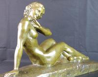 Bronze Art Deco Reclining Nude Sculpture (4 of 7) Bronze Art Deco Reclining Nude Sculpture (4 of 7)