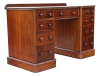Victorian Mahogany Desk Writing Dressing Table Twin Pedestal (5 of 8) Victorian Mahogany Desk Writing Dressing Table Twin Pedestal (5 of 8)