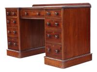 Victorian Mahogany Desk Writing Dressing Table Twin Pedestal (7 of 8) Victorian Mahogany Desk Writing Dressing Table Twin Pedestal (7 of 8)