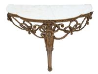 19th Century Gilt Marble Demi-Lune Console Table (2 of 8) 19th Century Gilt Marble Demi-Lune Console Table (2 of 8)