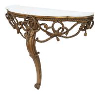 19th Century Gilt Marble Demi-Lune Console Table (3 of 8) 19th Century Gilt Marble Demi-Lune Console Table (3 of 8)