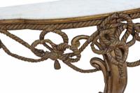 19th Century Gilt Marble Demi-Lune Console Table (6 of 8) 19th Century Gilt Marble Demi-Lune Console Table (6 of 8)
