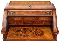 Small 19th Century Marquetry Cylinder Bureau Desk (5 of 9) Small 19th Century Marquetry Cylinder Bureau Desk (5 of 9)