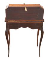 Small 19th Century Marquetry Cylinder Bureau Desk (9 of 9) Small 19th Century Marquetry Cylinder Bureau Desk (9 of 9)