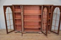 Walnut Queen Anne Style Breakfront Bookcase c.1900 (2 of 3) Walnut Queen Anne Style Breakfront Bookcase c.1900 (2 of 3)