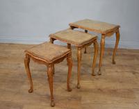 Queen Anne Style Burr Walnut Nest of Tables c.1930 (2 of 5) Queen Anne Style Burr Walnut Nest of Tables c.1930 (2 of 5)