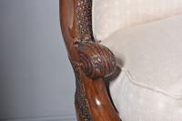 Antique Carved Walnut Bergere Suite Sofa Pair of Chairs (10 of 11) Antique Carved Walnut Bergere Suite Sofa Pair of Chairs (10 of 11)