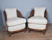 Antique Carved Walnut Bergere Suite Sofa Pair of Chairs (3 of 11) Antique Carved Walnut Bergere Suite Sofa Pair of Chairs (3 of 11)