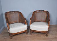 Antique Carved Walnut Bergere Suite Sofa Pair of Chairs (4 of 11) Antique Carved Walnut Bergere Suite Sofa Pair of Chairs (4 of 11)