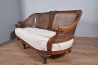 Antique Carved Walnut Bergere Suite Sofa Pair of Chairs (5 of 11) Antique Carved Walnut Bergere Suite Sofa Pair of Chairs (5 of 11)