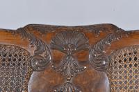 Antique Carved Walnut Bergere Suite Sofa Pair of Chairs (9 of 11) Antique Carved Walnut Bergere Suite Sofa Pair of Chairs (9 of 11)