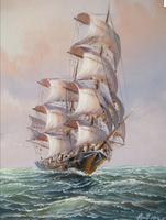 Clipper Sailing Ship Seascape Marine Oil Painting (3 of 6) Clipper Sailing Ship Seascape Marine Oil Painting (3 of 6)