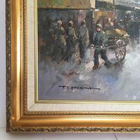 Paris Street Scene by T E Penck Impressionist Oil Painting on Canvas (5 of 7) Paris Street Scene by T E Penck Impressionist Oil Painting on Canvas (5 of 7)