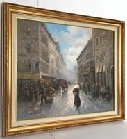Paris Street Scene by T E Penck Impressionist Oil Painting on Canvas (4 of 7) Paris Street Scene by T E Penck Impressionist Oil Painting on Canvas (4 of 7)