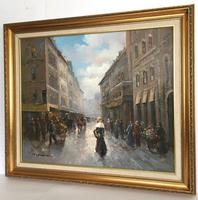 Paris Street Scene by T E Penck Impressionist Oil Painting on Canvas (3 of 7) Paris Street Scene by T E Penck Impressionist Oil Painting on Canvas (3 of 7)
