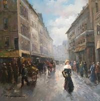 Paris Street Scene by T E Penck Impressionist Oil Painting on Canvas (2 of 7) Paris Street Scene by T E Penck Impressionist Oil Painting on Canvas (2 of 7)
