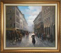 Paris Street Scene by T E Penck Impressionist Oil Painting on Canvas (6 of 7) Paris Street Scene by T E Penck Impressionist Oil Painting on Canvas (6 of 7)