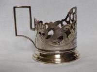 Vintage Solid 875 Silver Tea Glass Cup Holder Gilded Russian Ussr Soviet Era 90g (6 of 9) Vintage Solid 875 Silver Tea Glass Cup Holder Gilded Russian Ussr Soviet Era 90g (6 of 9)