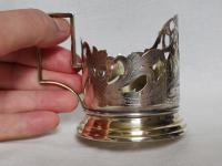 Vintage Solid 875 Silver Tea Glass Cup Holder Gilded Russian Ussr Soviet Era 90g (5 of 9) Vintage Solid 875 Silver Tea Glass Cup Holder Gilded Russian Ussr Soviet Era 90g (5 of 9)